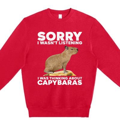 Best Capybara Design Pet Rodent Capybara Premium Crewneck Sweatshirt