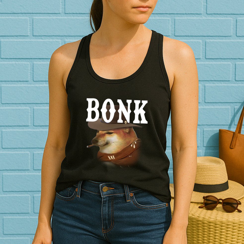 Bonk Cowboy Dog Womens Tank Top