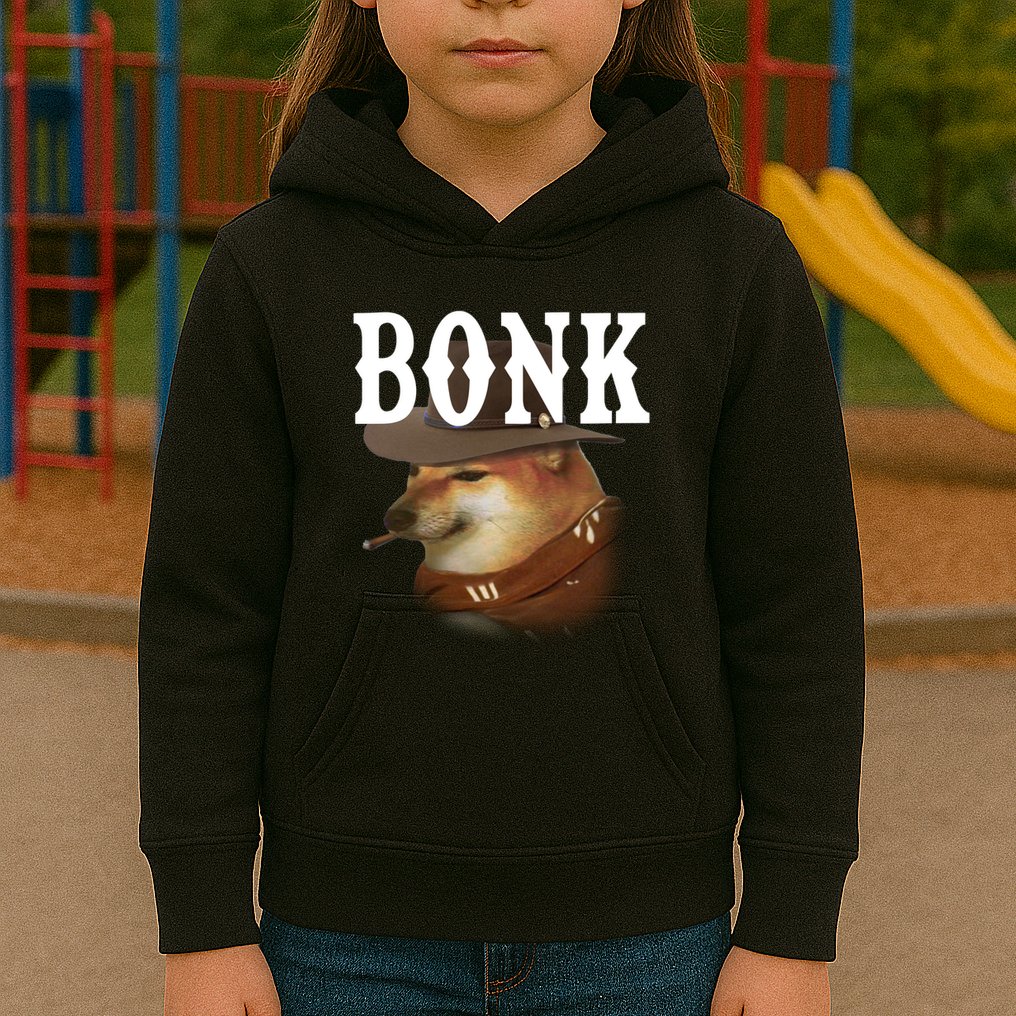 Bonk Cowboy Dog Kids Hoodie