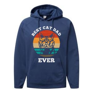 Best Cat Dad Ever Cat Daddy Father Day Gift & Birthday Gifts Performance Fleece Hoodie