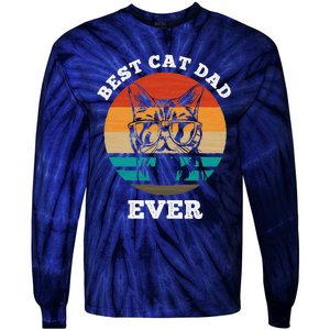 Best Cat Dad Ever Cat Daddy Father Day Gift & Birthday Gifts Tie-Dye Long Sleeve Shirt