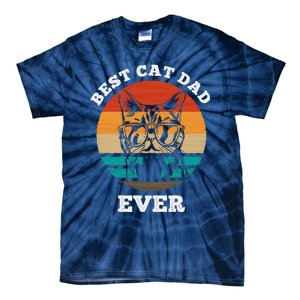 Best Cat Dad Ever Cat Daddy Father Day Gift & Birthday Gifts Tie-Dye T-Shirt