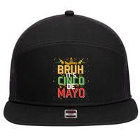Bruh Cinco De Mayo Lets Fiesta 5 De Mayo Mexican 7 Panel Mesh Trucker Snapback Hat
