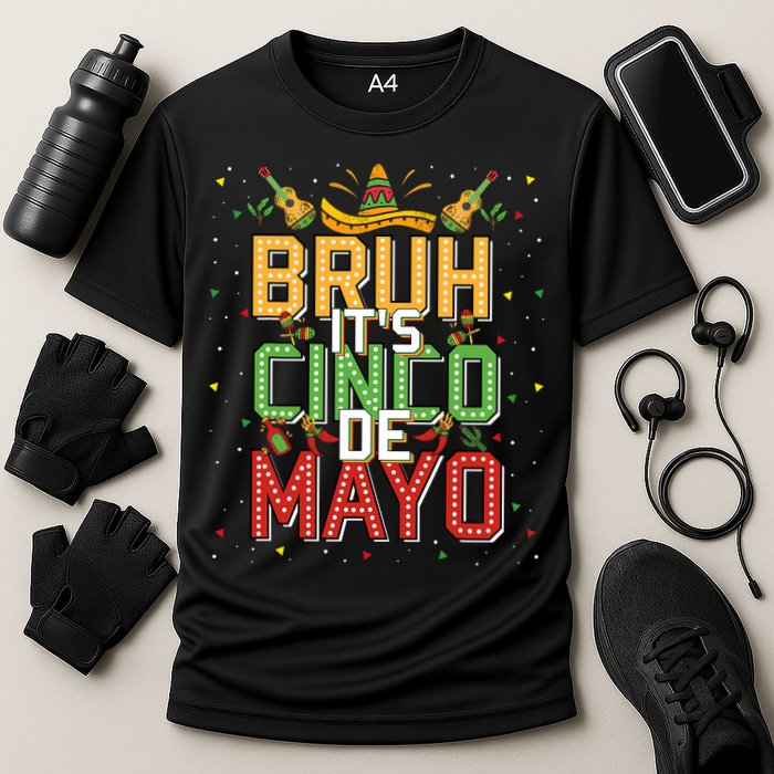 Bruh Cinco De Mayo Lets Fiesta 5 De Mayo Mexican Cooling Performance Crew T-Shirt