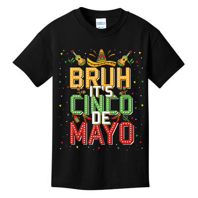 Bruh Cinco De Mayo Lets Fiesta 5 De Mayo Mexican Kids T-Shirt