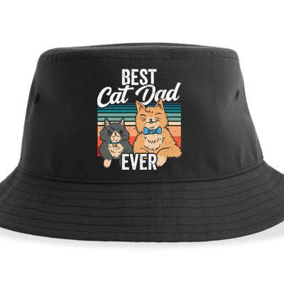 Best Cat Dad Ever Daddy Fathers Day Father Sayings Sustainable Bucket Hat