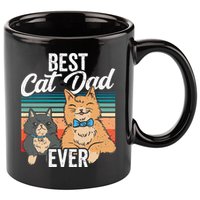 Best Cat Dad Ever Daddy Fathers Day Father Sayings 11oz C Handle Ceramic Mug