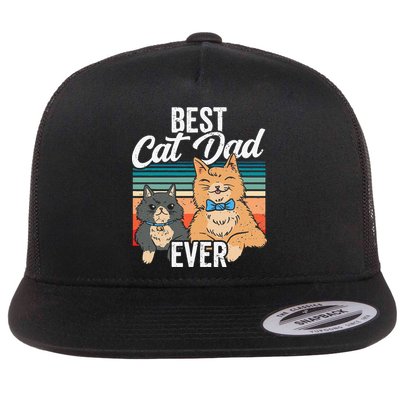 Best Cat Dad Ever Daddy Fathers Day Father Sayings Flatbill Hat