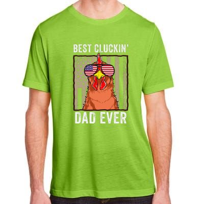 Best Cluckin' Dad Ever Funny Father's Day Chicken Farm Adult ChromaSoft Performance T-Shirt