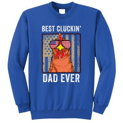 Best Cluckin' Dad Ever Funny Father's Day Chicken Farm Sweatshirt