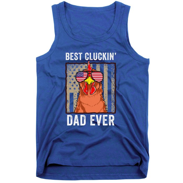 Best Cluckin' Dad Ever Funny Father's Day Chicken Farm Tank Top