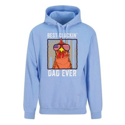 Best Cluckin' Dad Ever Funny Father's Day Chicken Farm Unisex Surf Hoodie