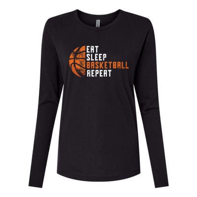 Basketball Coach Eat Sleep Basketball Repeat Basketball Womens Cotton Relaxed Long Sleeve T-Shirt