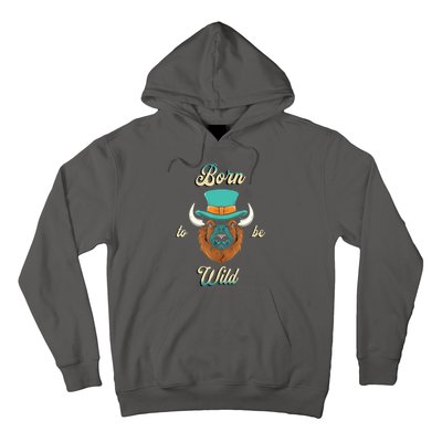 Bison Chic Elegance Born To Be My Wild Spirit Animal Hoodie