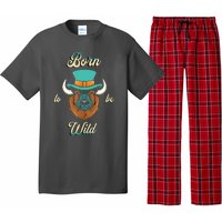 Bison Chic Elegance Born To Be My Wild Spirit Animal Pajama Set