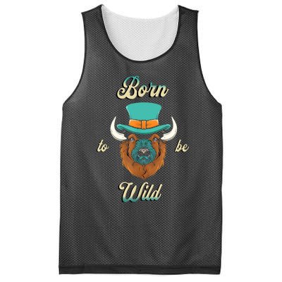 Bison Chic Elegance Born To Be My Wild Spirit Animal Mesh Reversible Basketball Jersey Tank