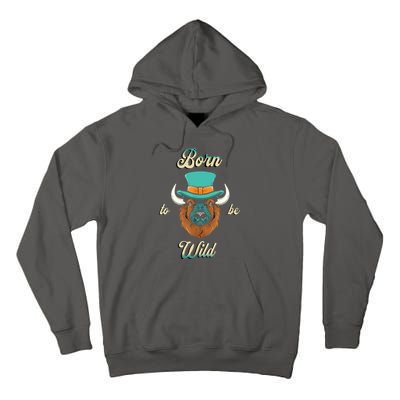 Bison Chic Elegance Born To Be My Wild Spirit Animal Tall Hoodie