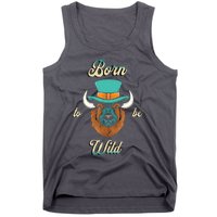 Bison Chic Elegance Born To Be My Wild Spirit Animal Tank Top