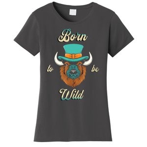 Bison Chic Elegance Born To Be My Wild Spirit Animal Women's T-Shirt