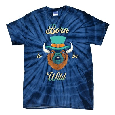 Bison Chic Elegance Born To Be My Wild Spirit Animal Tie-Dye T-Shirt