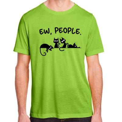 Black Cat Ew People Meowy Funny Cat Lover, Cat Dad, Cat Mom Adult ChromaSoft Performance T-Shirt