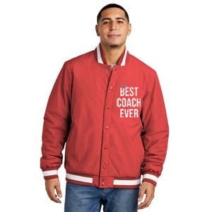 Best Coach Ever Sports Insulated Varsity Jacket