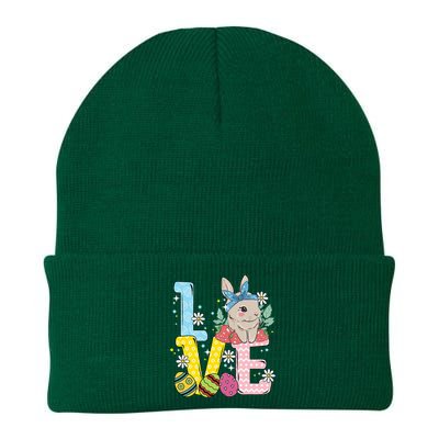 Bunny Colorful Easter Eggs Love Easter rabbit Knit Cap Winter Beanie