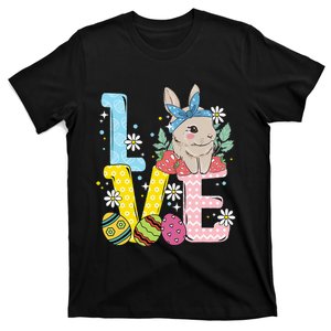 Bunny Colorful Easter Eggs Love Easter rabbit T-Shirt