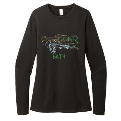 Bath City England Uk Souvenir Gift Womens CVC Long Sleeve Shirt