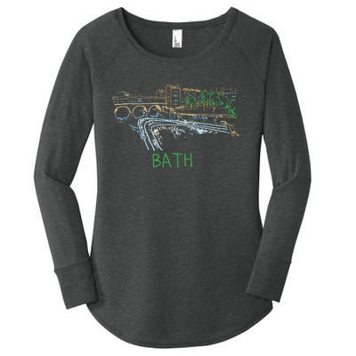 Bath City England Uk Souvenir Gift Women's Perfect Tri Tunic Long Sleeve Shirt