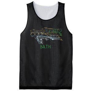 Bath City England Uk Souvenir Gift Mesh Reversible Basketball Jersey Tank