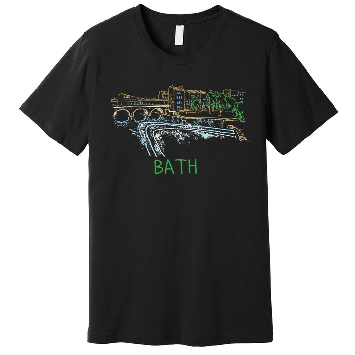 Bath City England Uk Souvenir Gift Premium T-Shirt