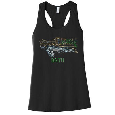 Bath City England Uk Souvenir Gift Women's Racerback Tank