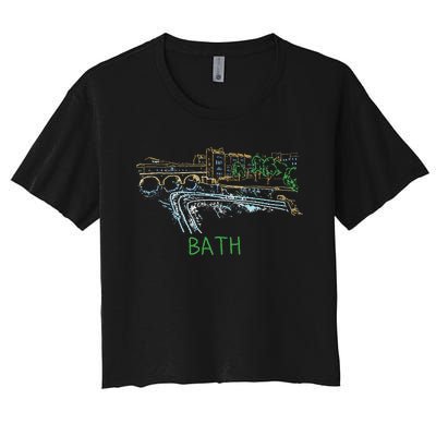 Bath City England Uk Souvenir Gift Women's Crop Top Tee