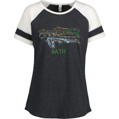 Bath City England Uk Souvenir Gift Enza Ladies Jersey Colorblock Tee