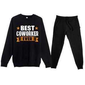 Best Coworker Ever Premium Crewneck Sweatsuit Set