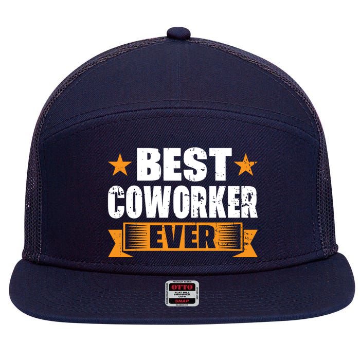 Best Coworker Ever 7 Panel Mesh Trucker Snapback Hat