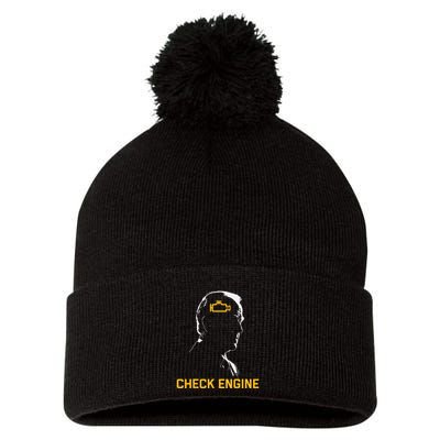 Biden Check Engine Pom Pom 12in Knit Beanie