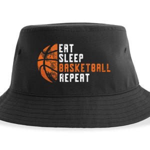 Basketball Coach Eat Sleep Basketball Repeat Basketball Sustainable Bucket Hat