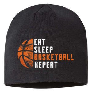 Basketball Coach Eat Sleep Basketball Repeat Basketball Sustainable Beanie