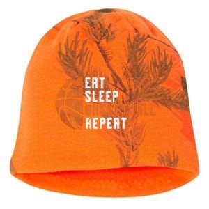 Basketball Coach Eat Sleep Basketball Repeat Basketball Kati - Camo Knit Beanie