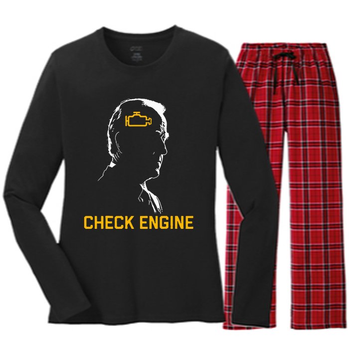 Biden Check Engine Women's Long Sleeve Flannel Pajama Set 