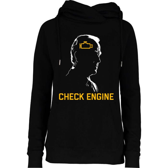 Biden Check Engine Womens Funnel Neck Pullover Hood