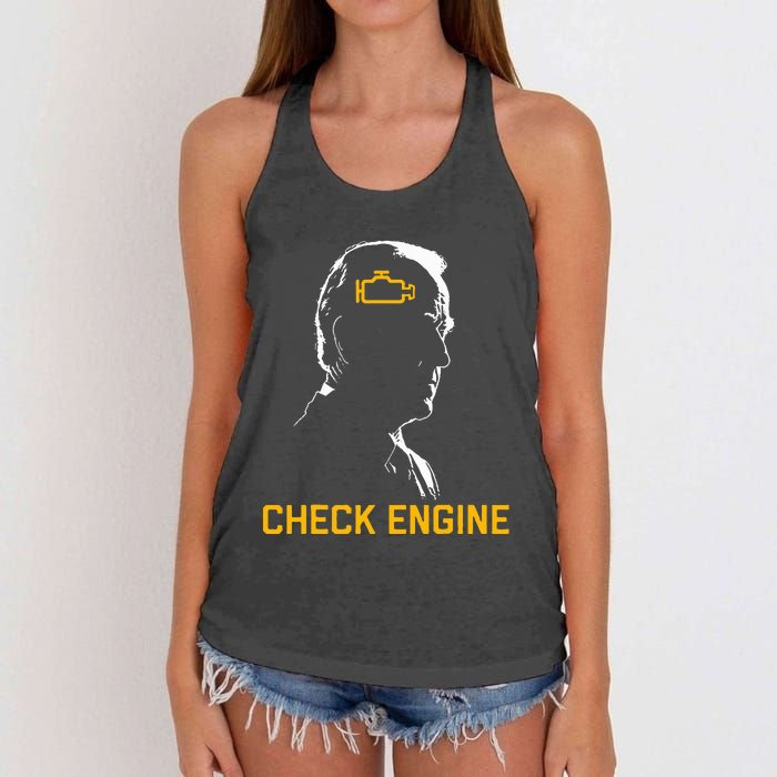 Biden Check Engine Women's Knotted Racerback Tank