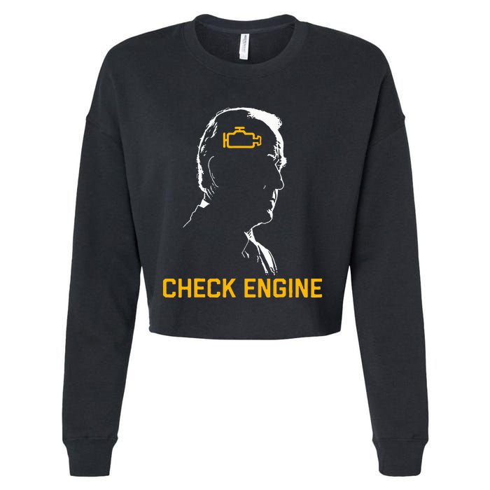 Biden Check Engine Cropped Pullover Crew