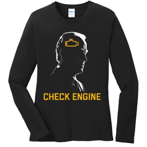 Biden Check Engine Ladies Long Sleeve Shirt