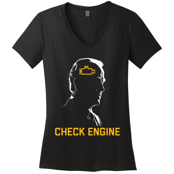 Biden Check Engine Women's V-Neck T-Shirt