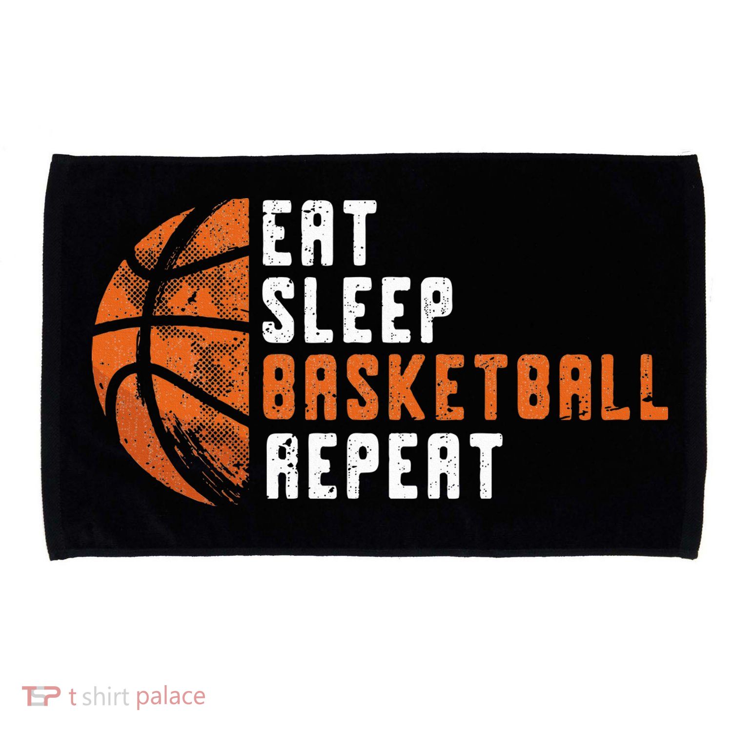 Basketball Coach Eat Sleep Basketball Repeat Microfiber Hand Towel