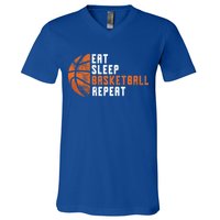 Basketball Coach Eat Sleep Basketball Repeat V-Neck T-Shirt
