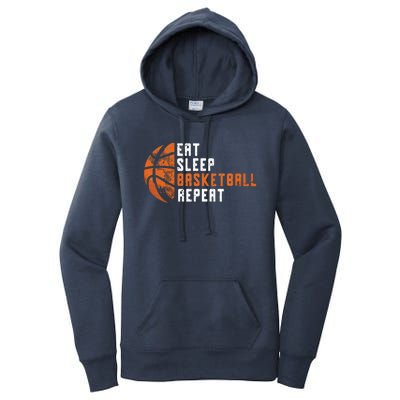 Basketball Coach Eat Sleep Basketball Repeat Women's Pullover Hoodie